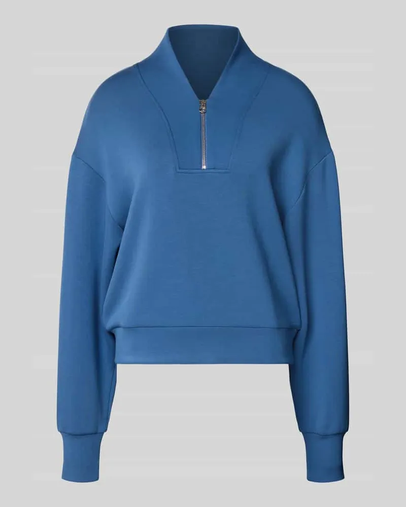 Varley Sweatshirt aus Viskose-Mix mit Reißverschluss Modell 'davidson Rauchblau