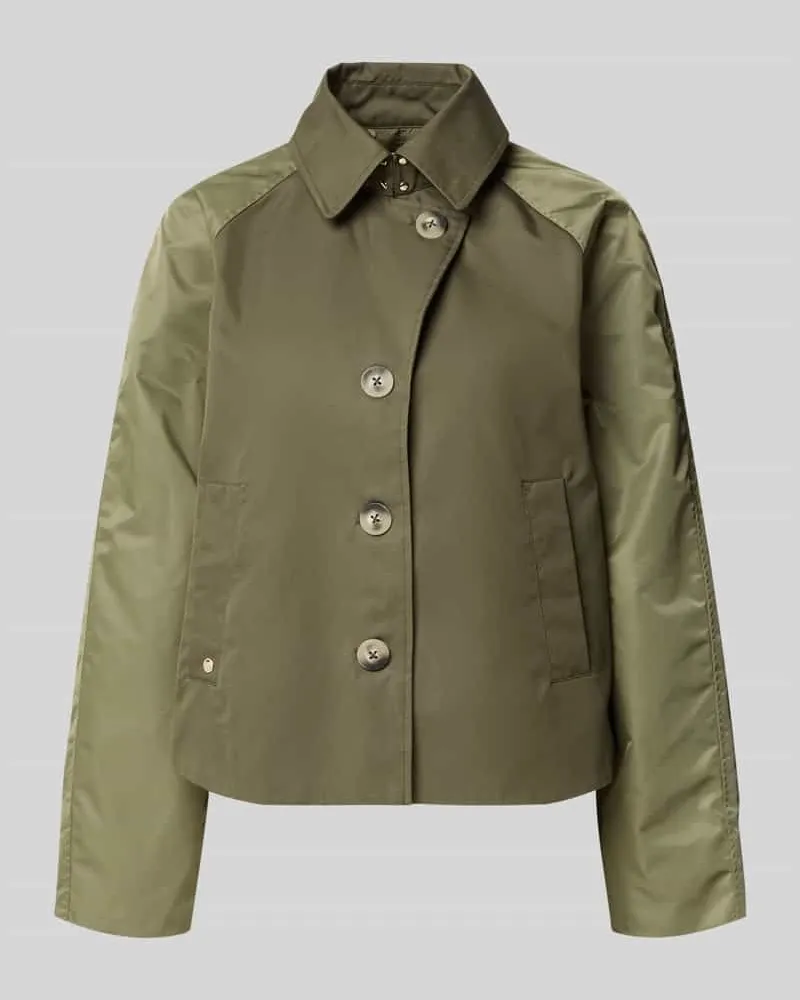 Mos Mosh Trenchcoat mit Eingrifftaschen Modell 'Zyla Neola Oliv