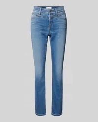 Cambio Slim Fit Jeans mit Ziernähten Modell 'PARLA SEAM Hellblau