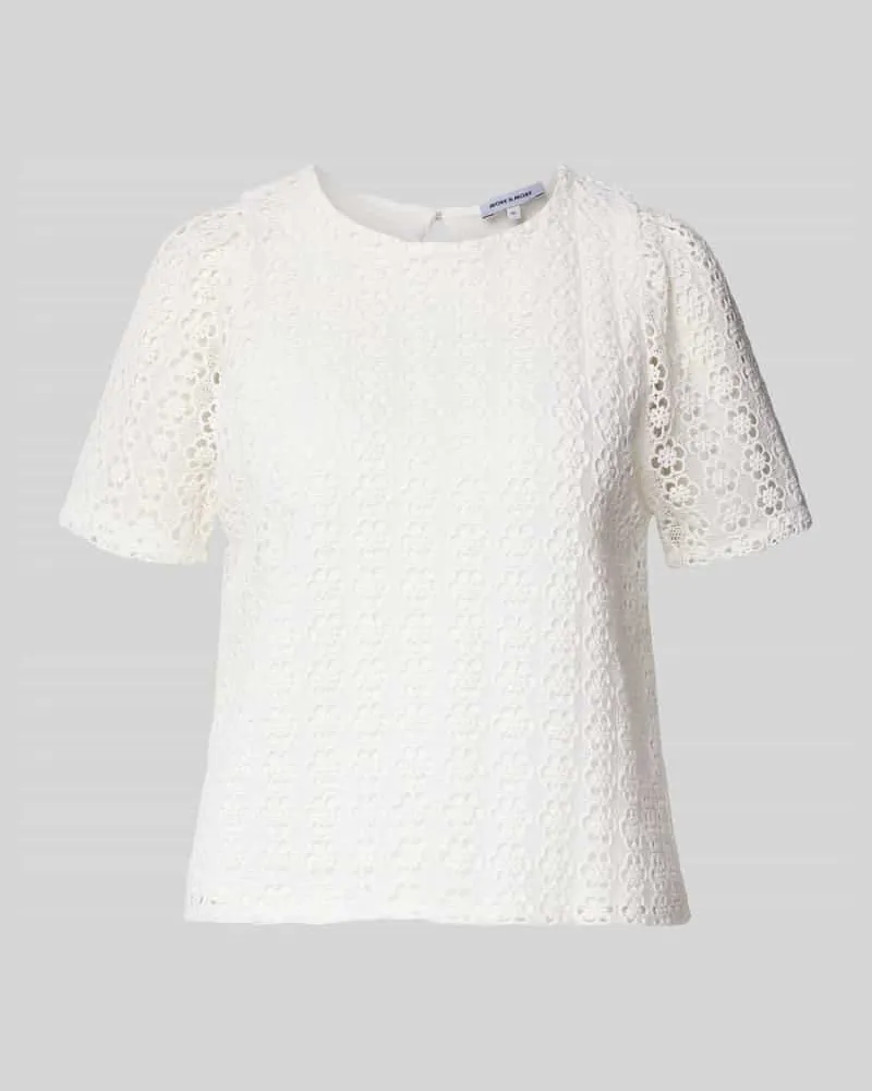More & More Regular Fit T-Shirt in Strick-Optik Offwhite
