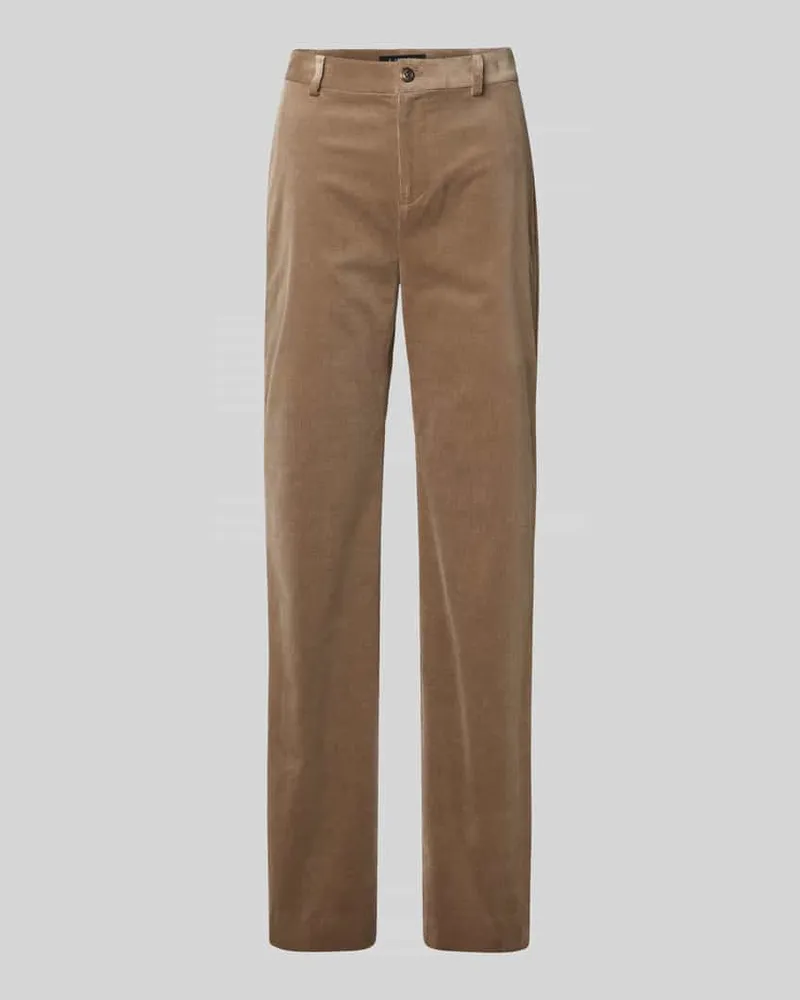 Ralph Lauren Flared Cut Cordhose mit Eingriff- und Gesäßtaschen Modell 'KADEN Taupe
