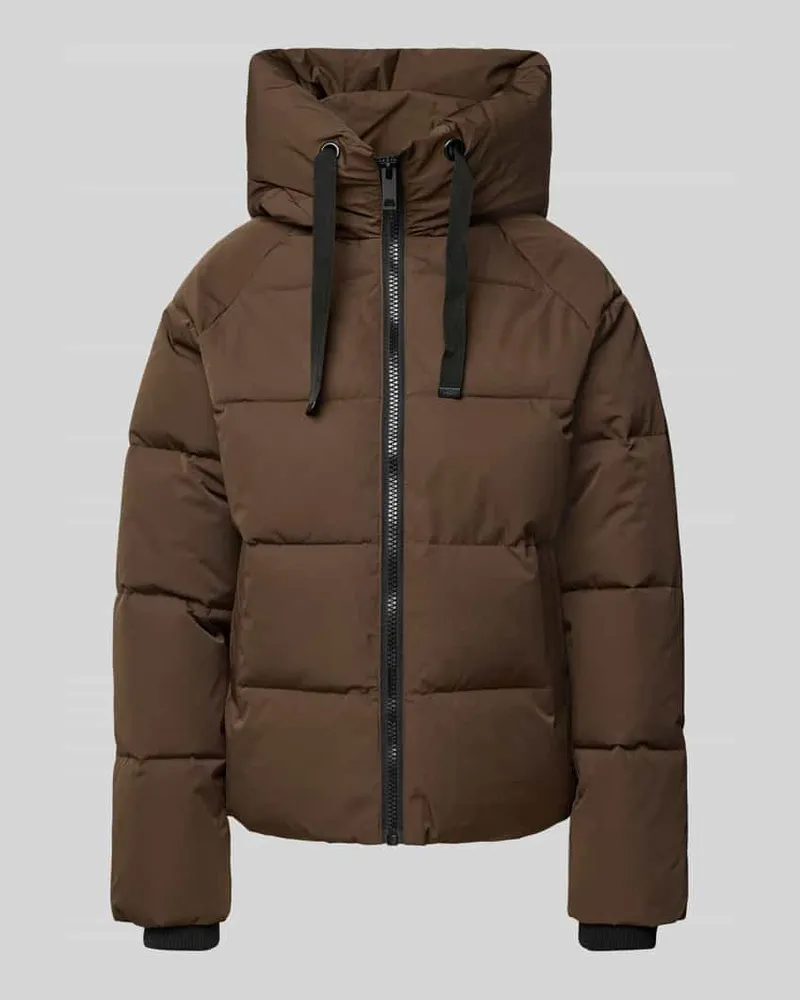 MOSS COPENHAGEN Steppjacke mit Kapuze Modell 'Pavinaria Dunkelbraun