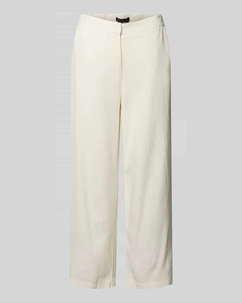 Betty Barclay Leinenhose mit französischen Eingrifftaschen Offwhite