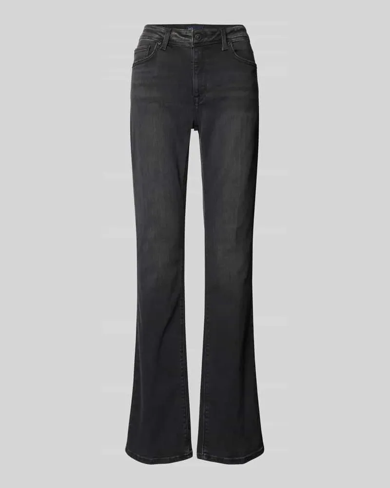 RAFFAELLO ROSSI  Flared Jeans mit 5-Pocket-Design Modell 'VIC Anthrazit
