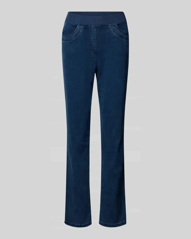 Brax Jeans mit elastischem Bund Modell 'Pamina Blau