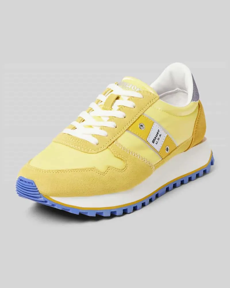 Blauer Sneaker mit Schnürverschluss Modell 'MILLEN Gelb