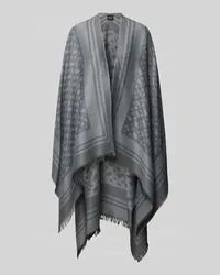 HUGO BOSS Poncho mit Fransen Modell 'Xandra Black