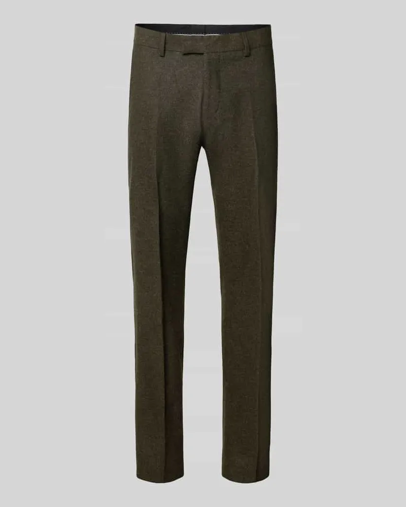 Tiger of Sweden Slim Fit Hose aus Woll-Mix mit Baumwoll-Anteil Modell 'Tenuta Dunkelgruen