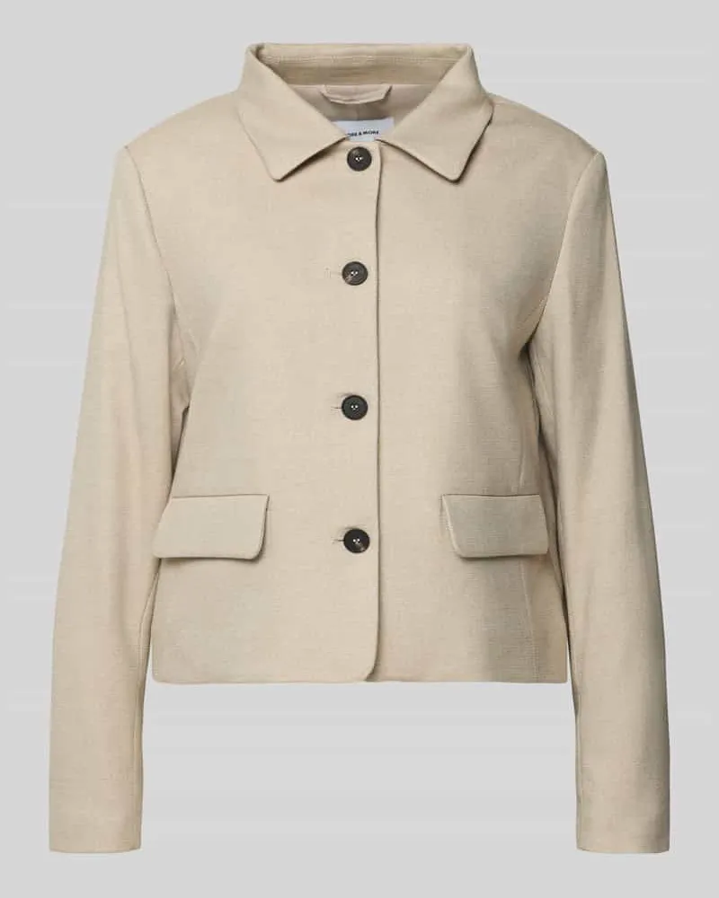 More & More Relaxed Fit Jacke mit Viskose-Anteil Taupe