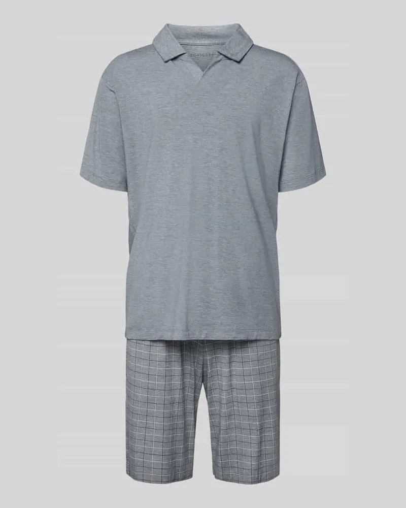 Schiesser Pyjama aus Viskose-Mix Modell 'Selected Premium Mittelgrau