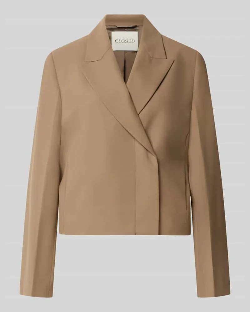 Closed Regular Fit Blazer mit Reverskragen Hellbraun