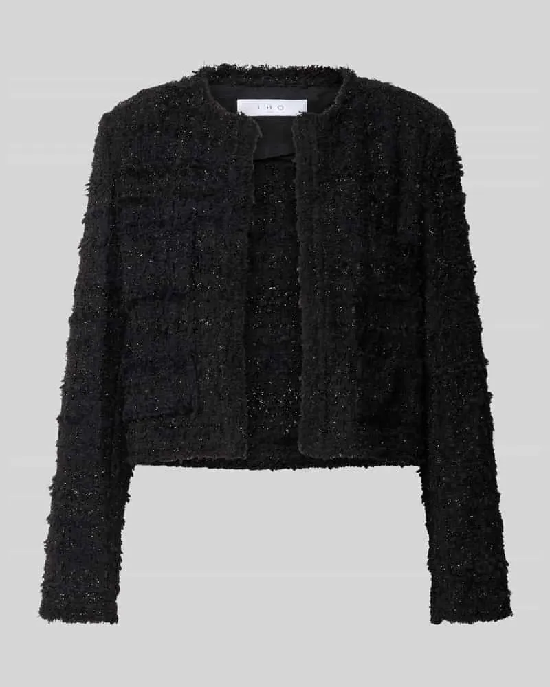 IRO Regular Fit Jacke aus Baumwoll-Mix Black