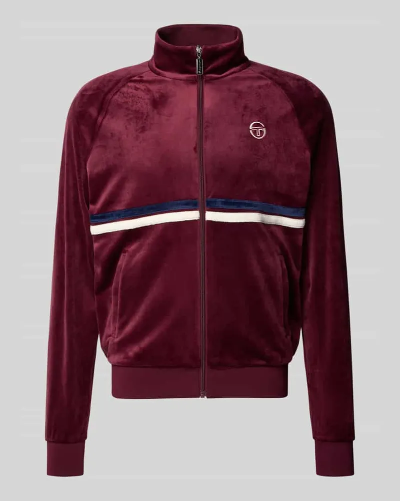 Sergio Tacchini Sweatjacke mit Stehkragen Modell 'DALLAS Violett