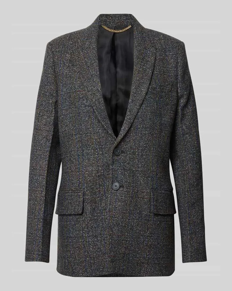 Victoria Beckham Regular Fit Longblazer mit Kettendetail Dunkelgrau