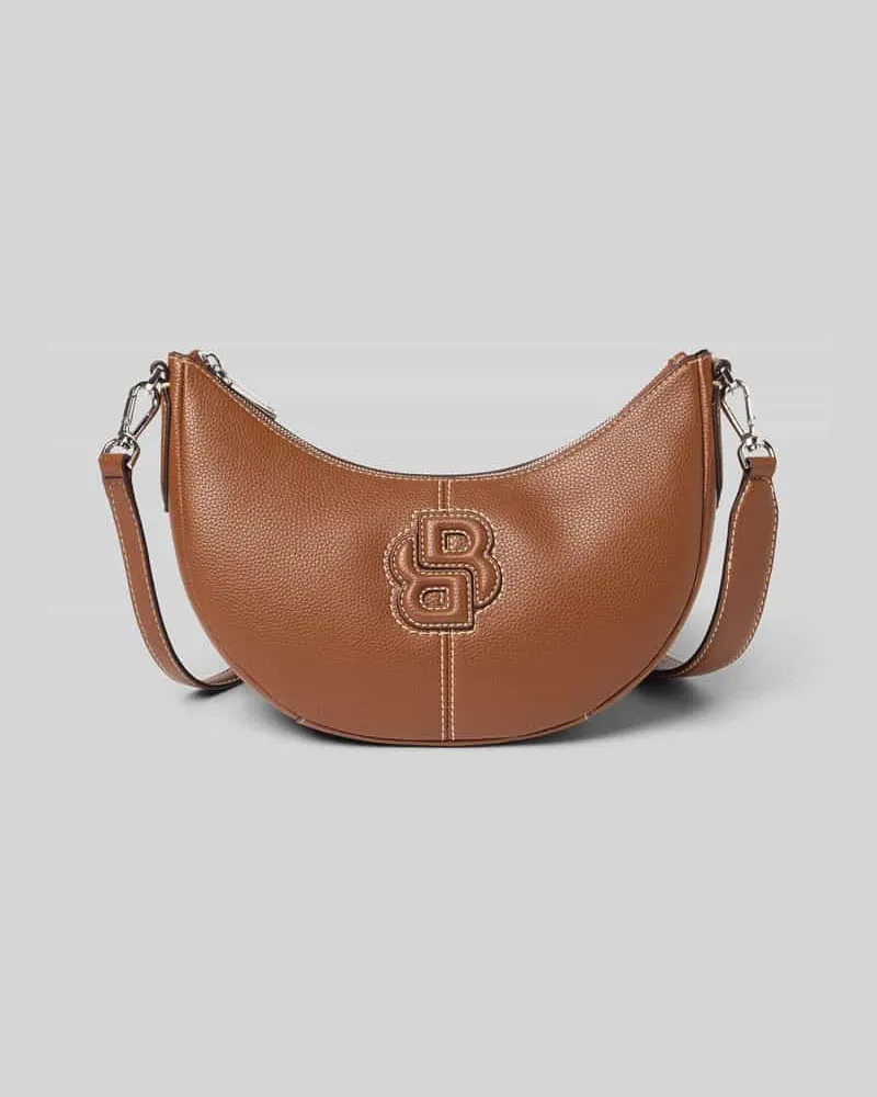 HUGO BOSS Umhängetasche mit Logo-Applikation Cognac