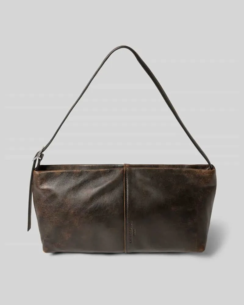 Liebeskind Hobo Bag aus Leder mit Teilungsnaht Modell 'FIONA Dunkelbraun
