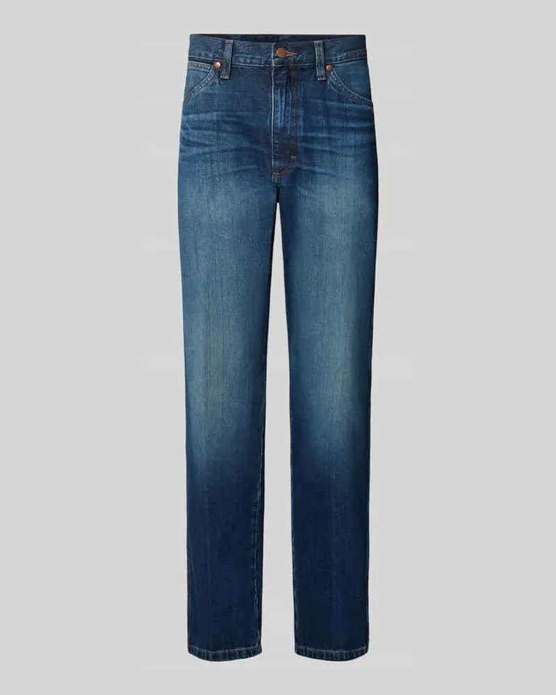 Wrangler Straight Fit Jeans aus reiner Baumwolle Modell '13MWZ Cowboy Jeansblau