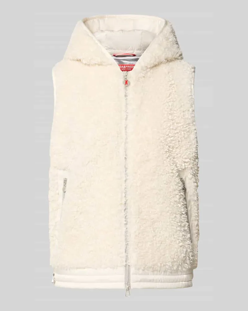 Frieda & Freddies Teddyweste mit Kapuze Modell 'MISS DAISY Offwhite