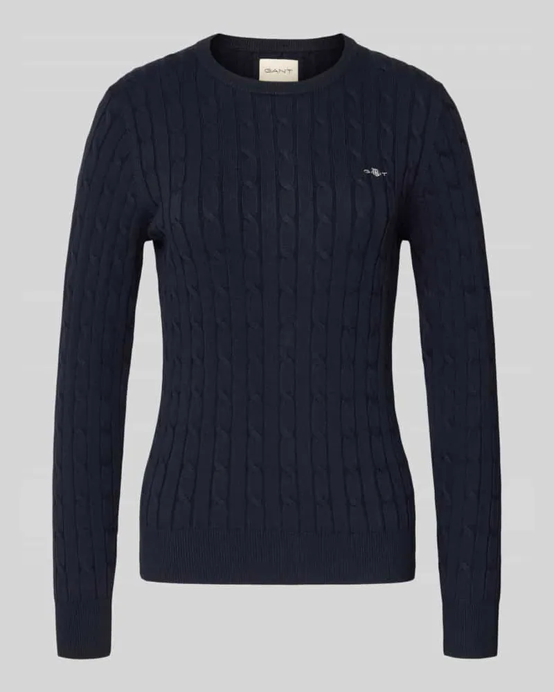 Gant Strickpullover mit Label-Detail Marine