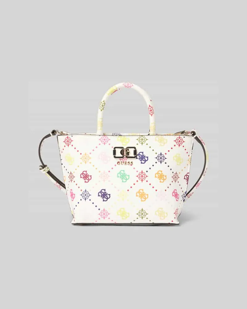 Guess Tote Bag mit Allover-Logo-Print Modell 'Emelie Weiss