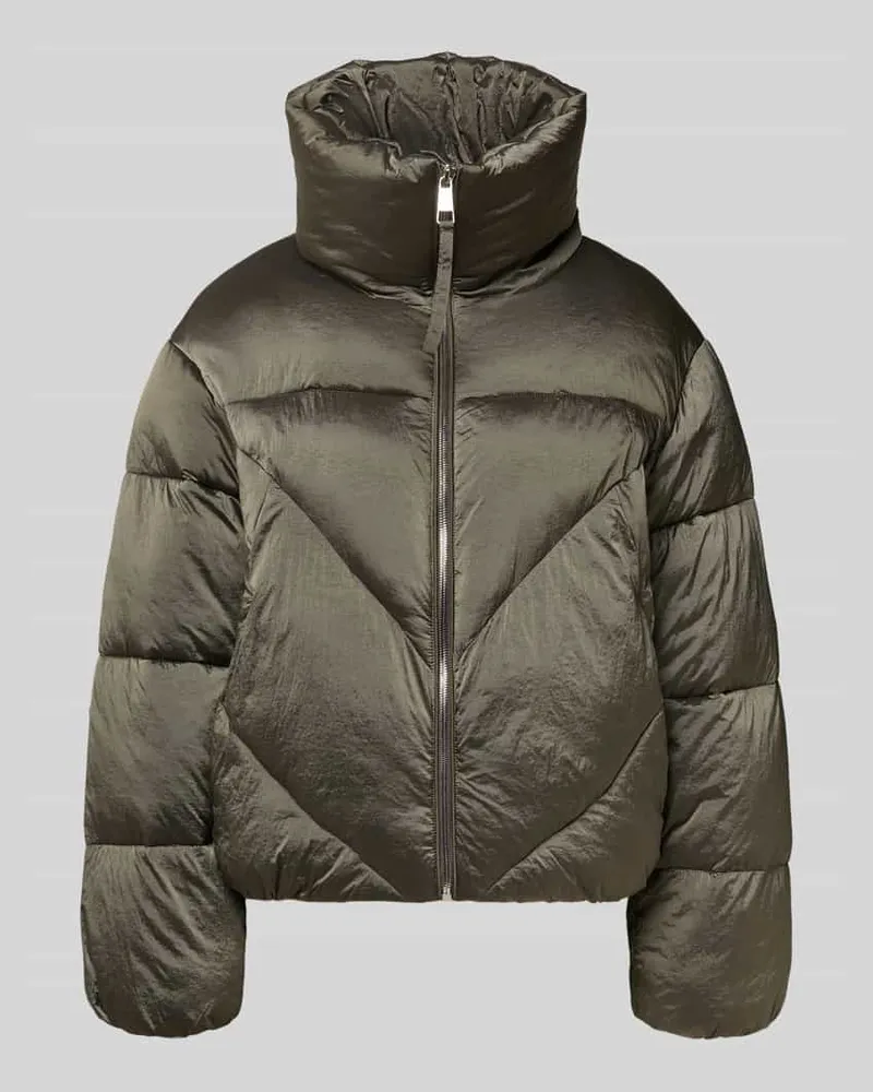 HUGO BOSS Regular Fit Steppjacke aus schimmerndem Gewebe Modell 'PADILENA Mud