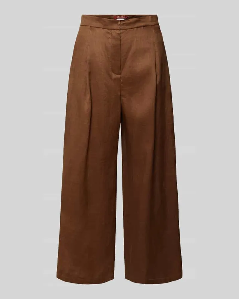 Max Mara Regular Fit Culotte in verkürzter Länge Modell 'TARTUFO Mittelbraun