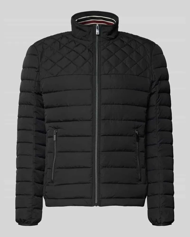 Christian Berg Steppjacke mit Reißverschlusstaschen Black