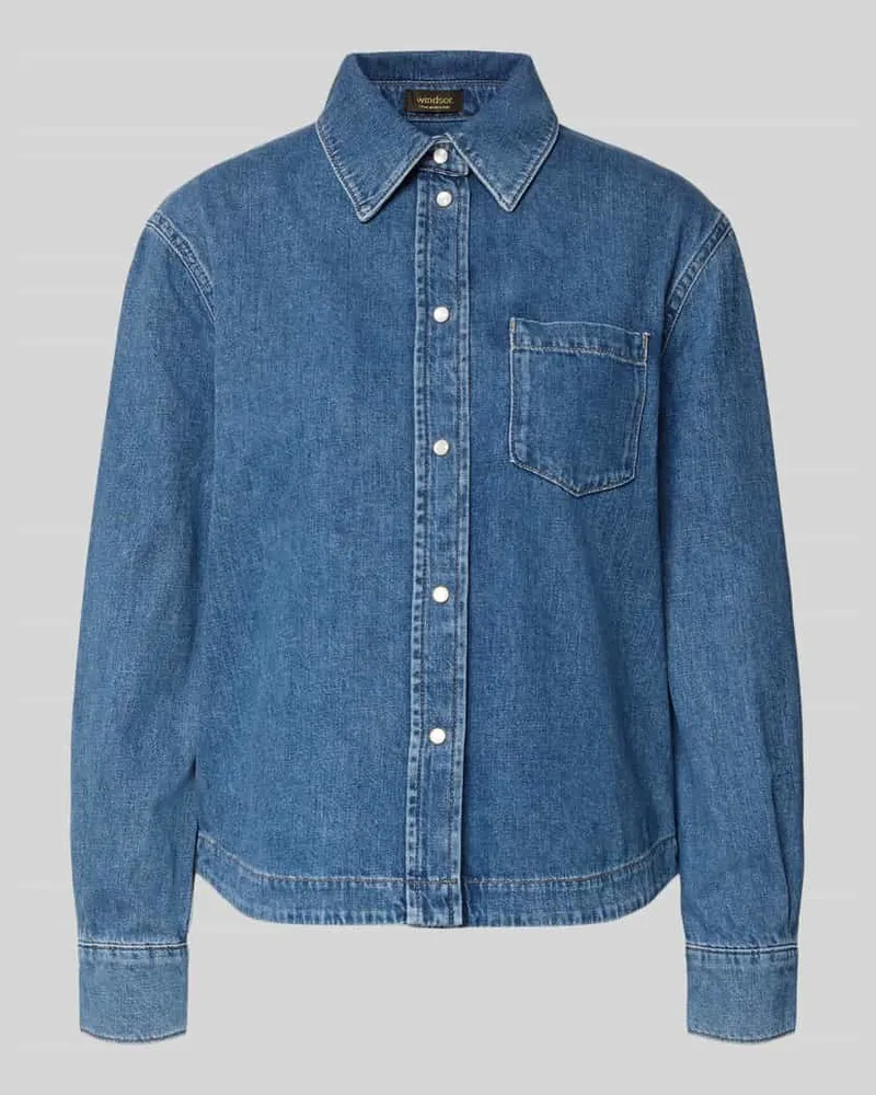 windsor. Jeansjacke mit Knopfleiste Modell 'Ivy Jeansblau