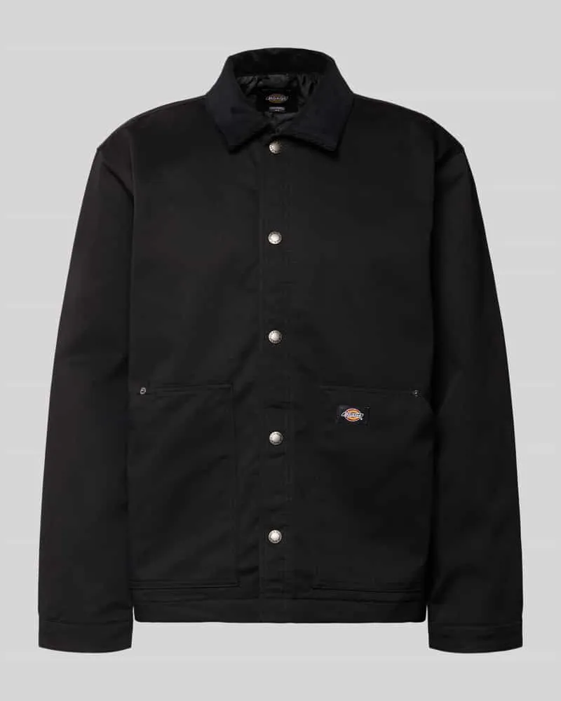Dickies Jacke mit Umlegekragen und Label-Detail Black