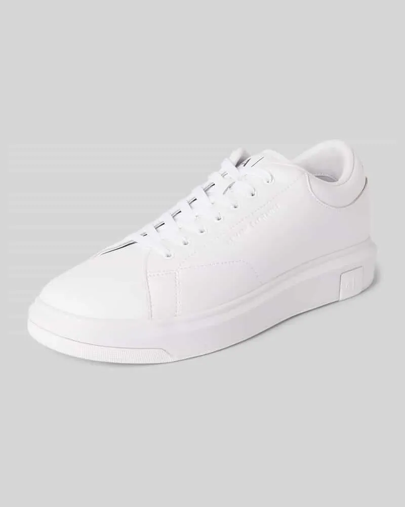 Armani Exchange Sneaker mit Schnürung und Label-Details Weiss