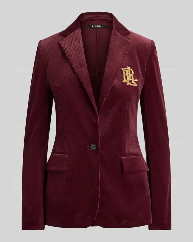 Ralph Lauren Regular Fit Kurzblazer mit Logo-Applikation Bordeaux