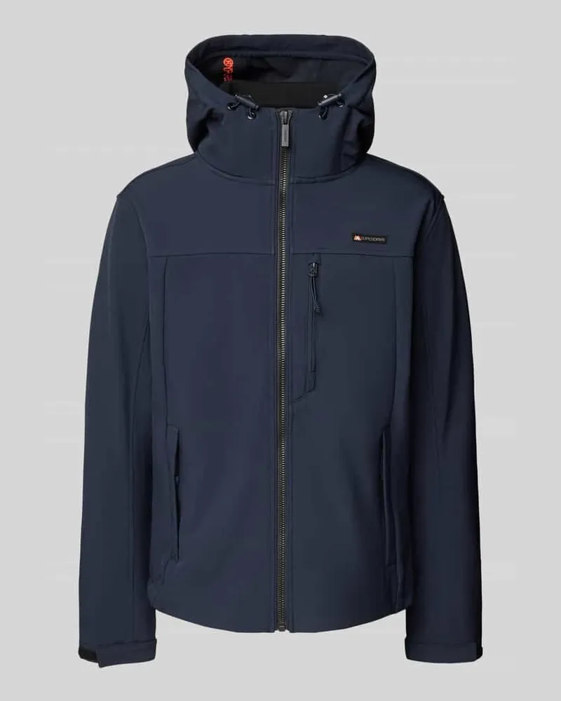 Superdry. Softshell-Jacke mit Reißverschlusstaschen Dunkelblau