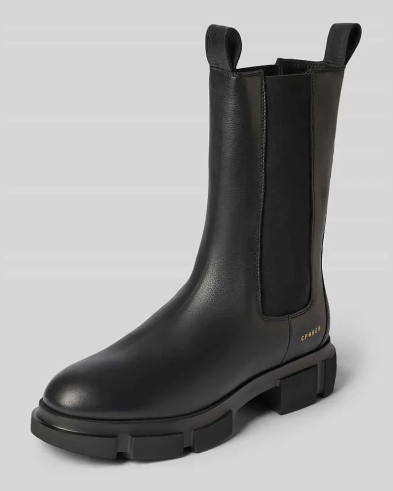 Copenhagen Lederstiefel mit Label-Detail Black