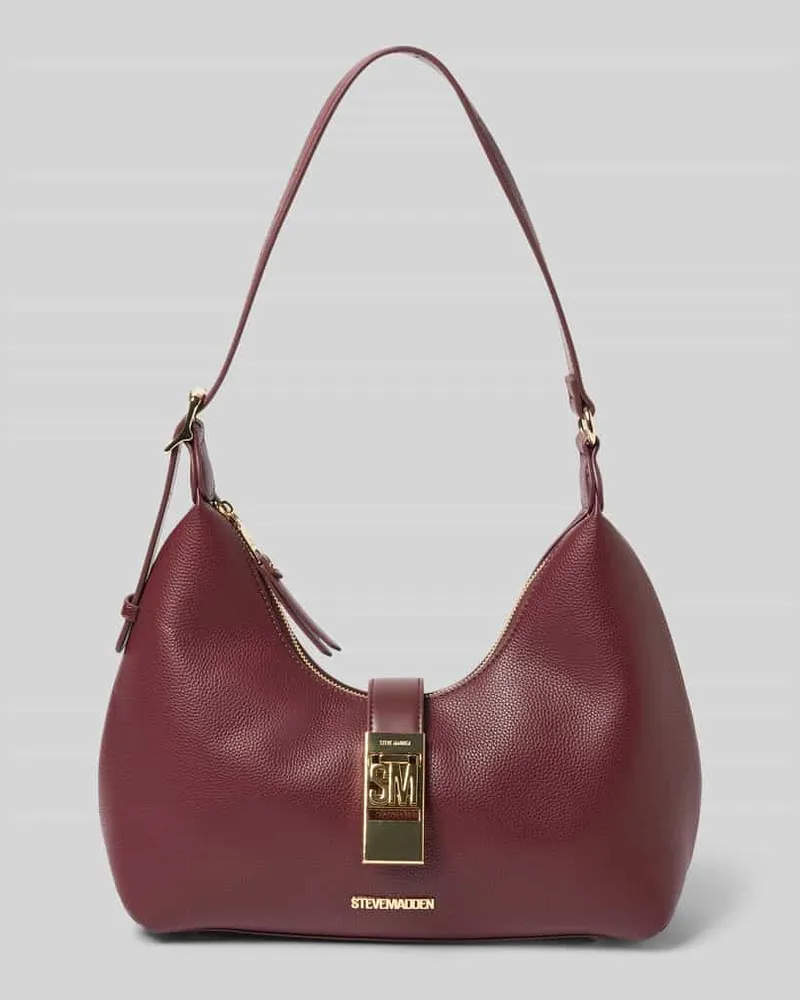Steve Madden Shoulder Bag in Leder-Optik Modell 'Bovie Dunkelrot