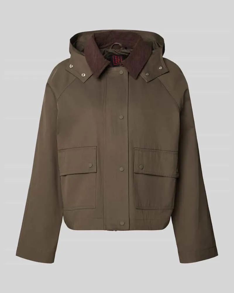 Stefanel Jacke mit Kapuze Dunkelgruen