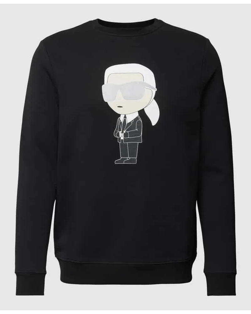 Karl Lagerfeld Sweatshirt mit Label-Print Black