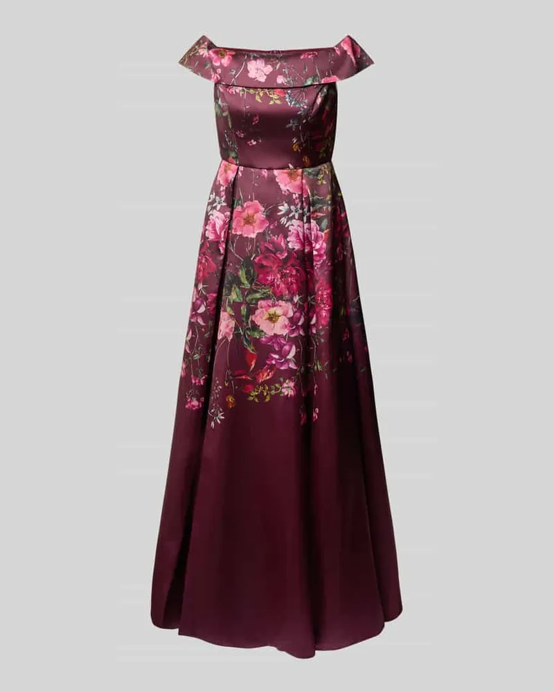 Adrianna Papell Abendkleid mit floralem Print Bordeaux