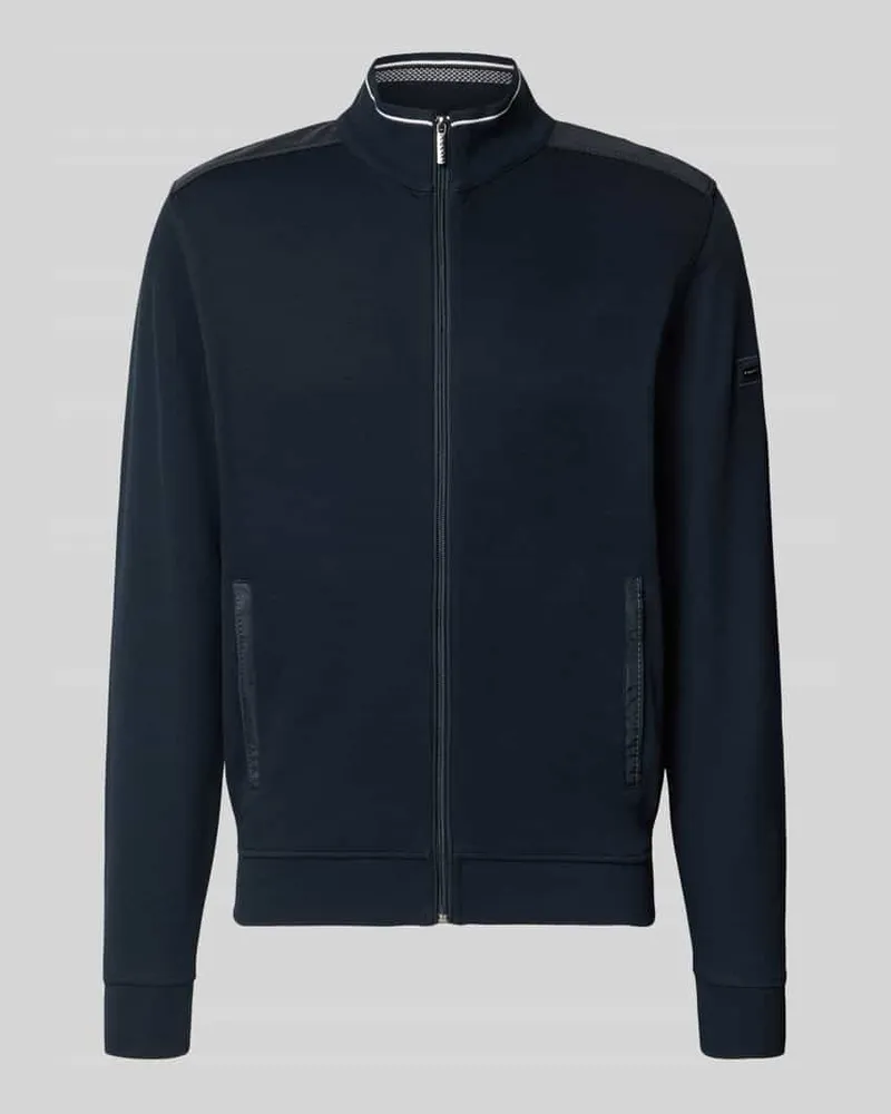 Bugatti Regular Fit Strickjacke aus Baumwoll-Mix Modell 'Selanik Marine