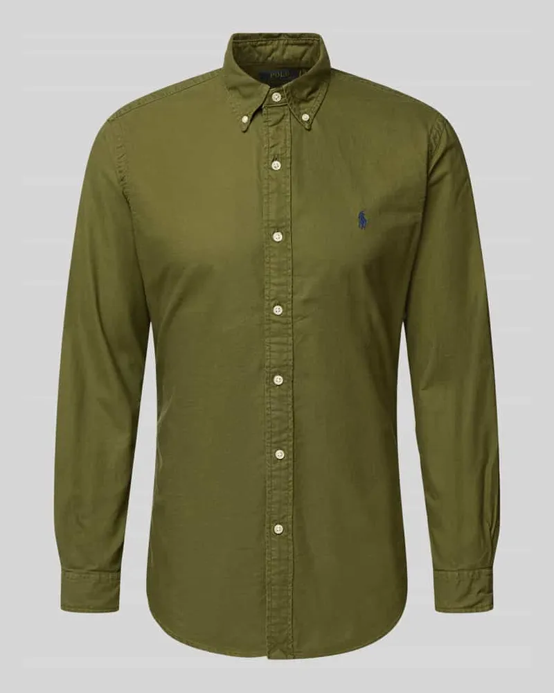 Ralph Lauren Freizeithemd mit Knopfleiste Oliv