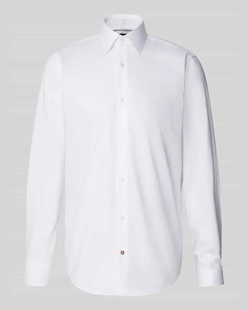 HUGO BOSS Regular Fit Business-Hemd mit Kentkragen Modell 'JOE Weiss