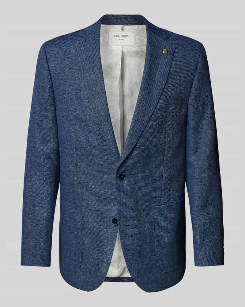Carl Gross Sakko mit Leinen-Anteil Modell 'SANDER Blau
