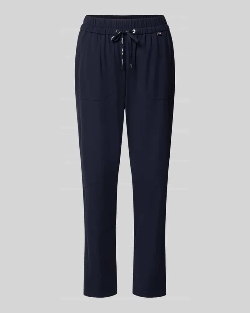 Marc Cain Hose mit elastischem Bund und Eingrifftaschen Marine