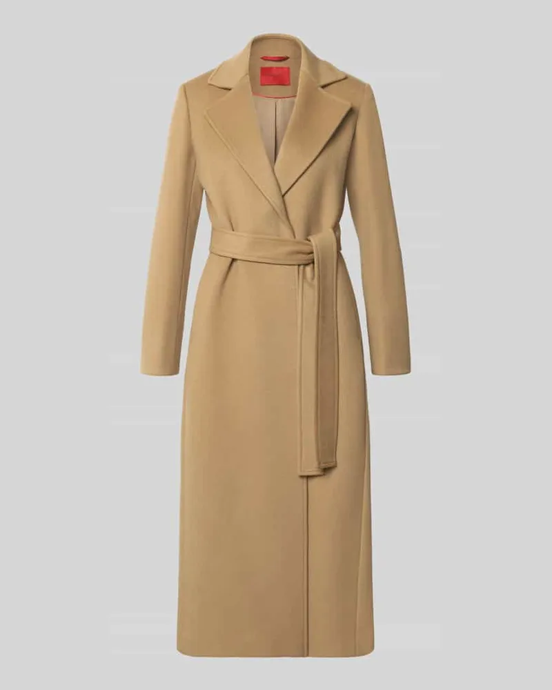 MAX&Co. Regular Fit Mantel aus reiner Schurwolle Modell 'LONGRUN Camel