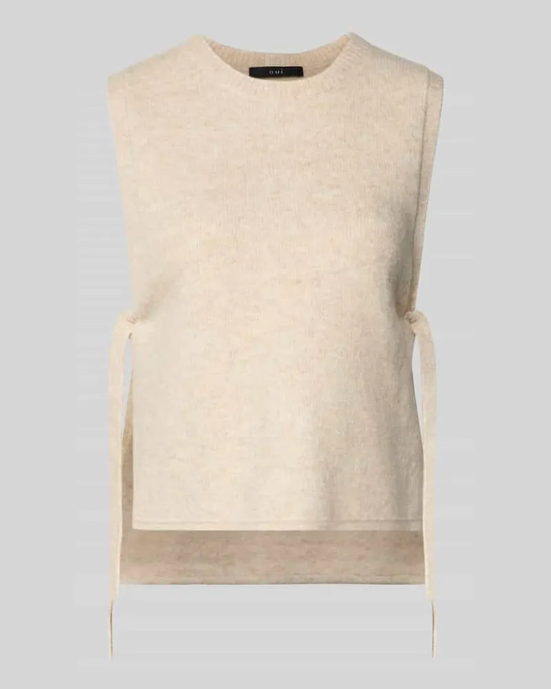 Oui  Pullunder mit seitlicher Schnürung Offwhite
