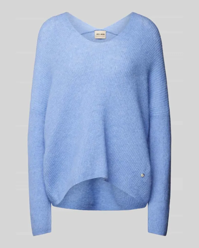 Mos Mosh Strickpullover mit V-Ausschnitt Modell 'THORA Ocean