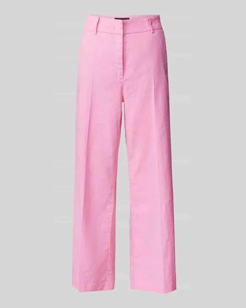 Cambio Regular Fit Leinenhose mit Bügelfalten Modell 'CALIFORNIA Rosa