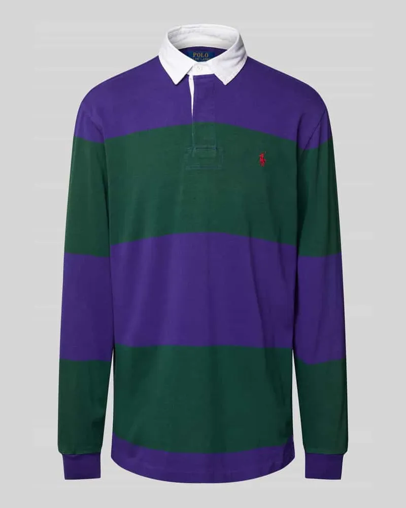 Ralph Lauren Poloshirt mit Label-Stitching Lila