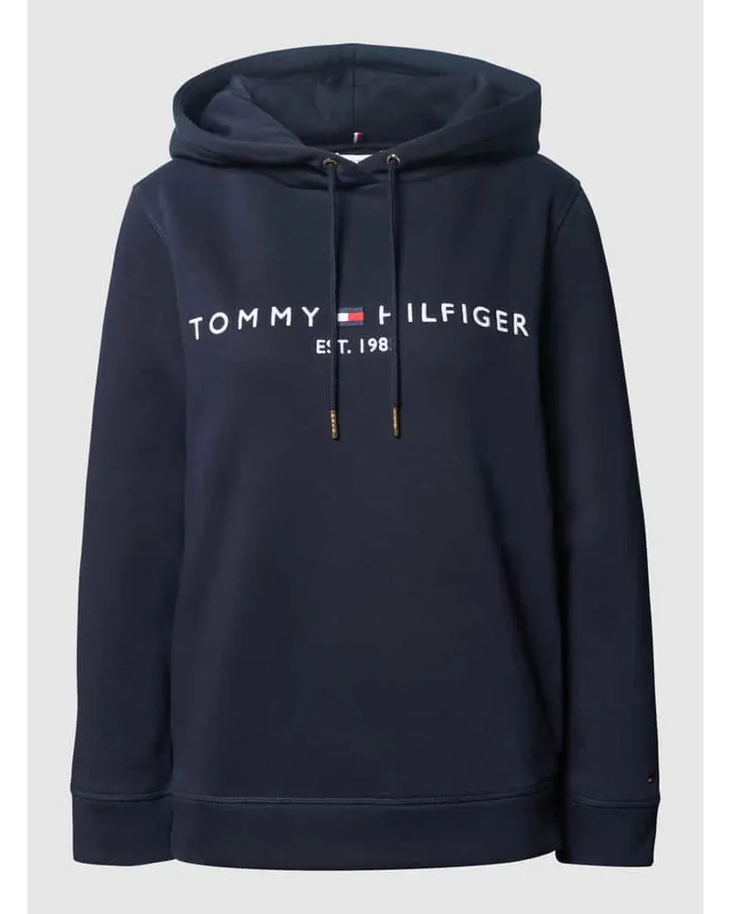 Tommy Hilfiger Hoodie mit Label-Stitching Dunkelblau