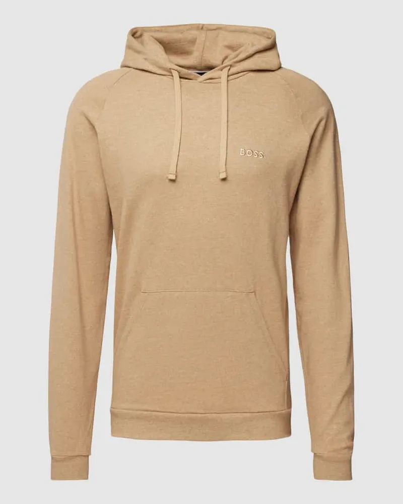 HUGO BOSS Hoodie mit Label-Stitching Modell 'Premium Camel