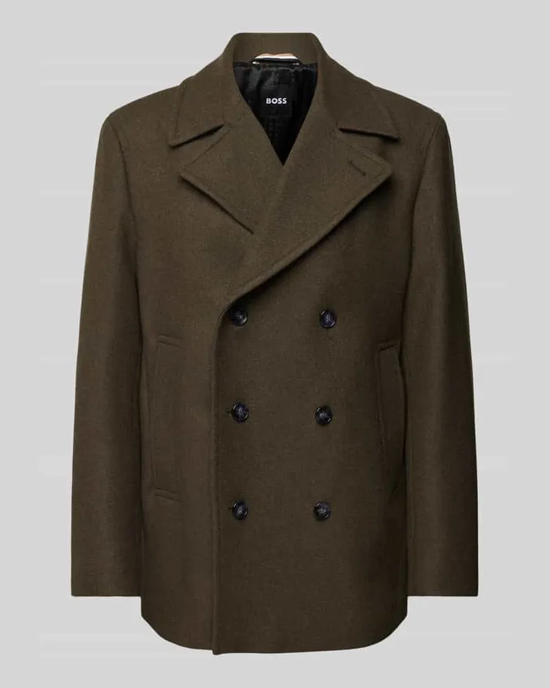 HUGO BOSS Trenchcoat mit Reverskragen Modell 'Clay Mittelbraun